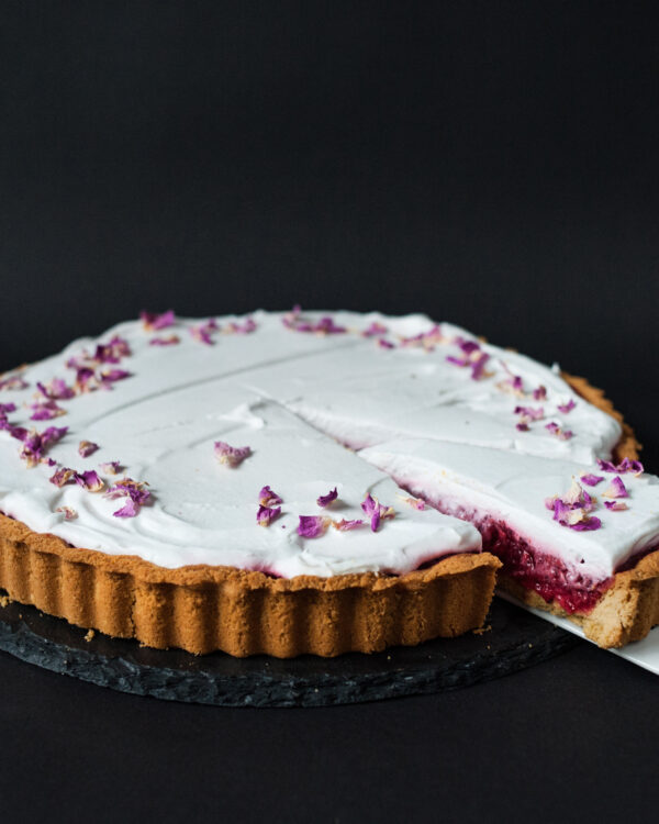 Tarta wegan malina