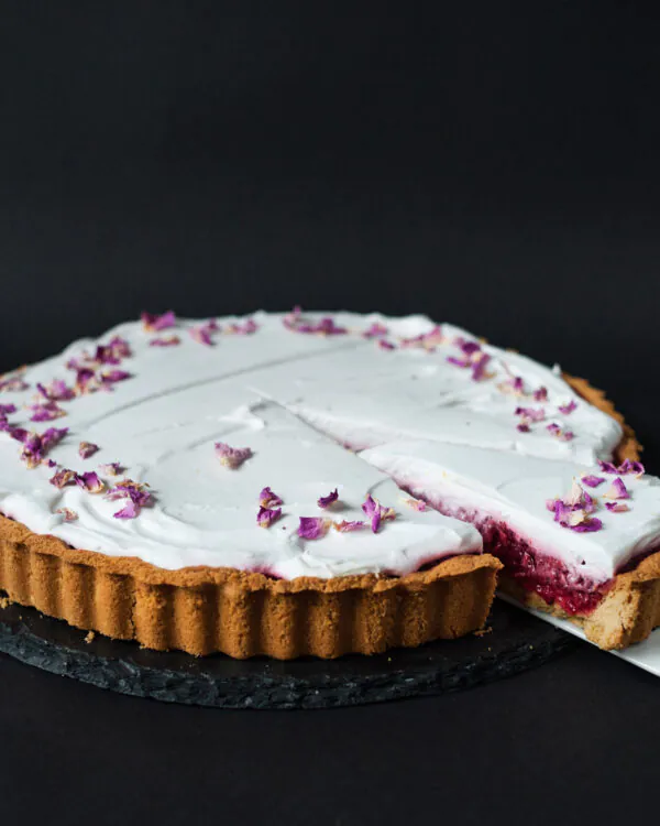 Tarta wegan malina